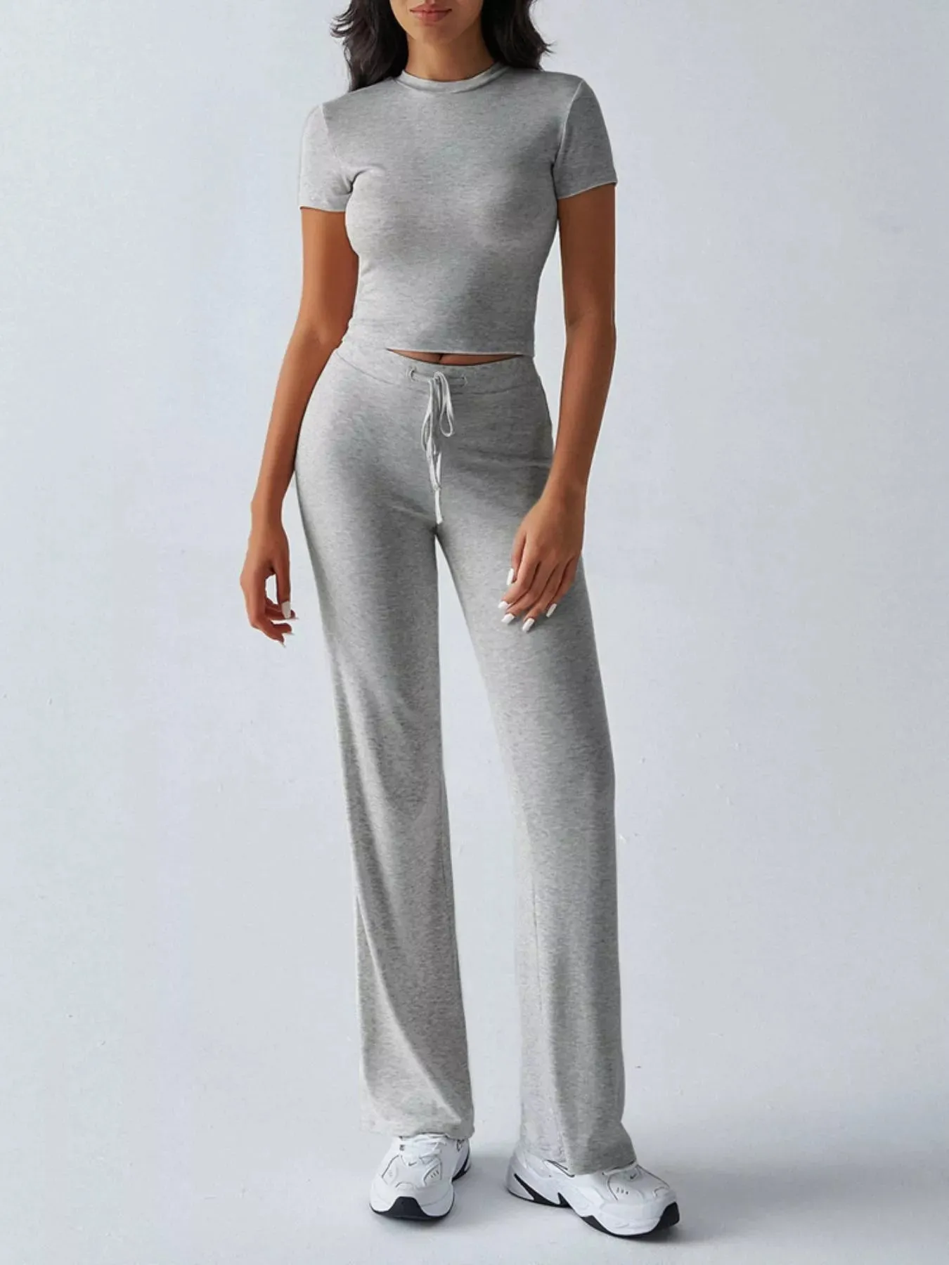 Mock Neck Short Sleeve Top and Pants Set sold by Charming Charlie product image thumbnail 5