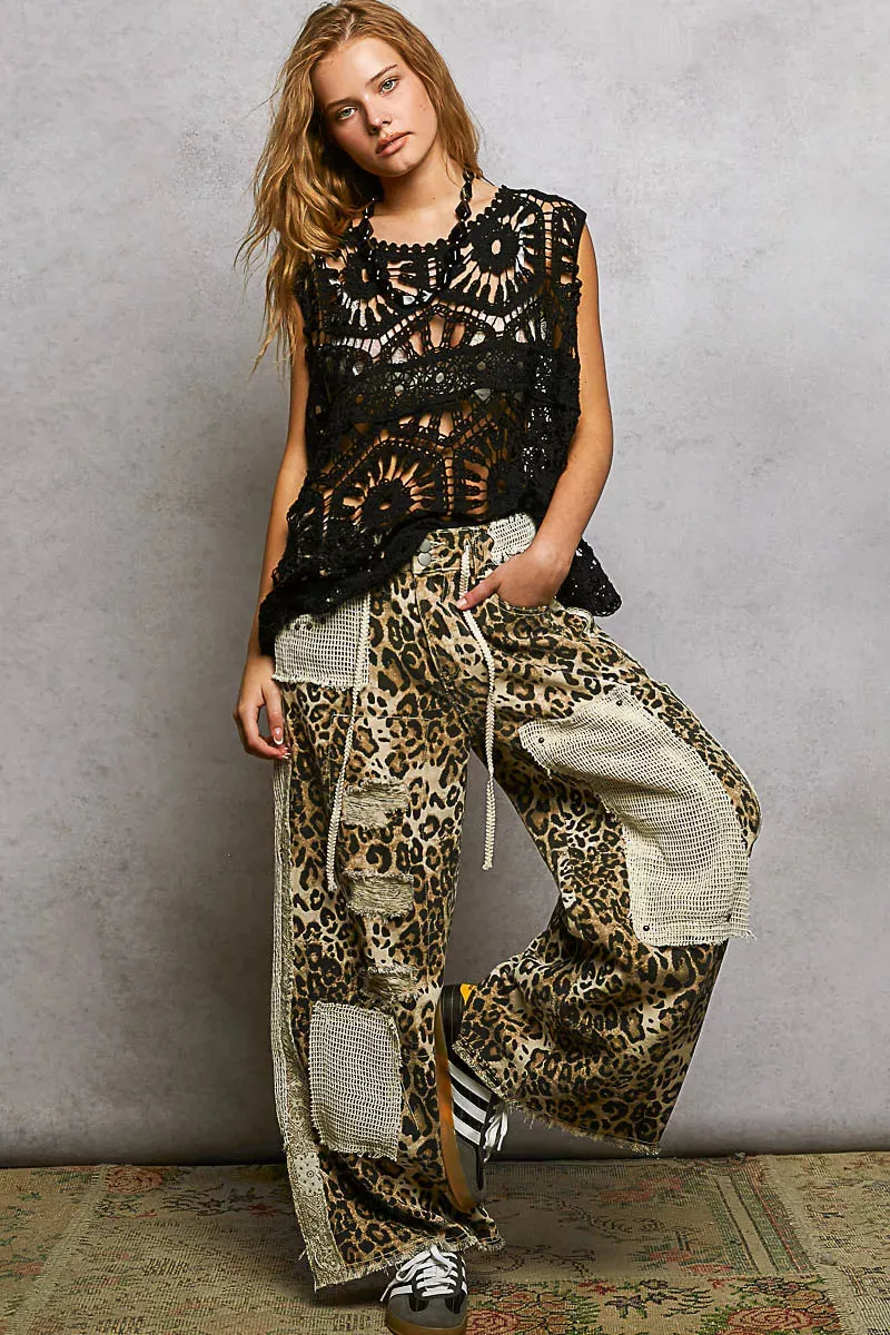 POL Openwork Round Neck Floral Crochet Tank sold by Charming Charlie product image thumbnail 5