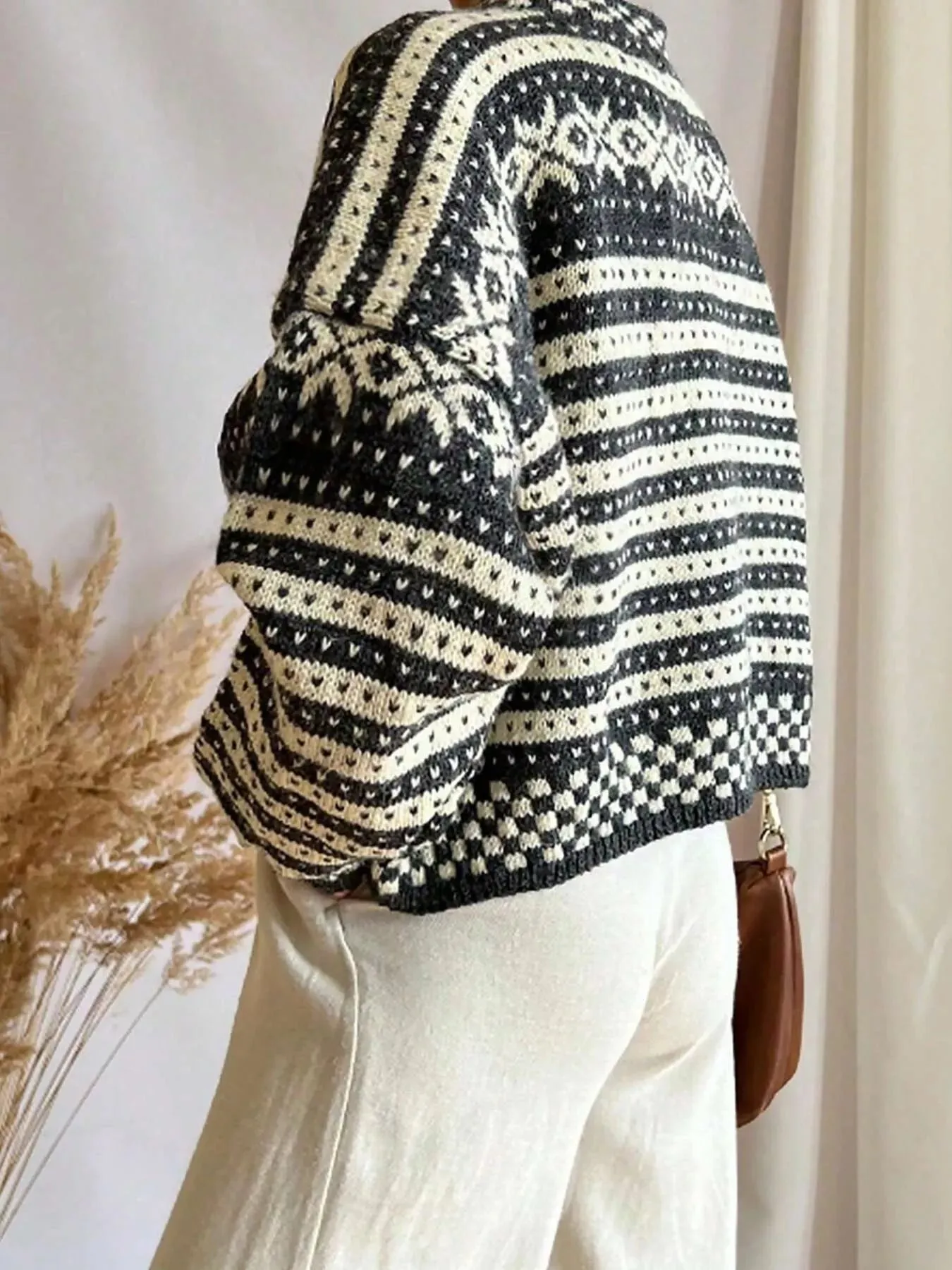 Striped Button Up Knit Cardigan sold by Charming Charlie product image thumbnail 2