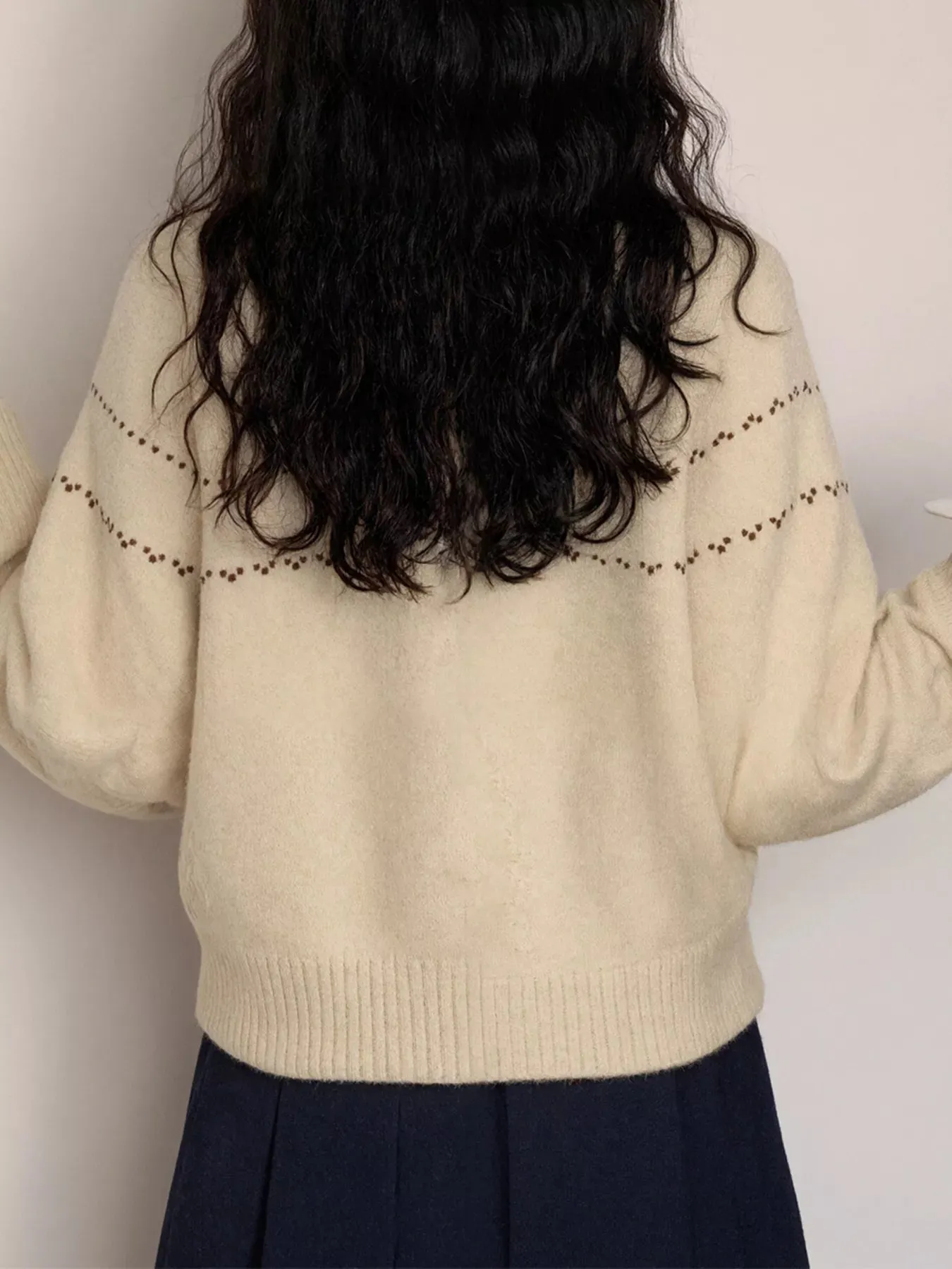 Cable Knit Button Up Cardigan sold by Charming Charlie product image thumbnail 3