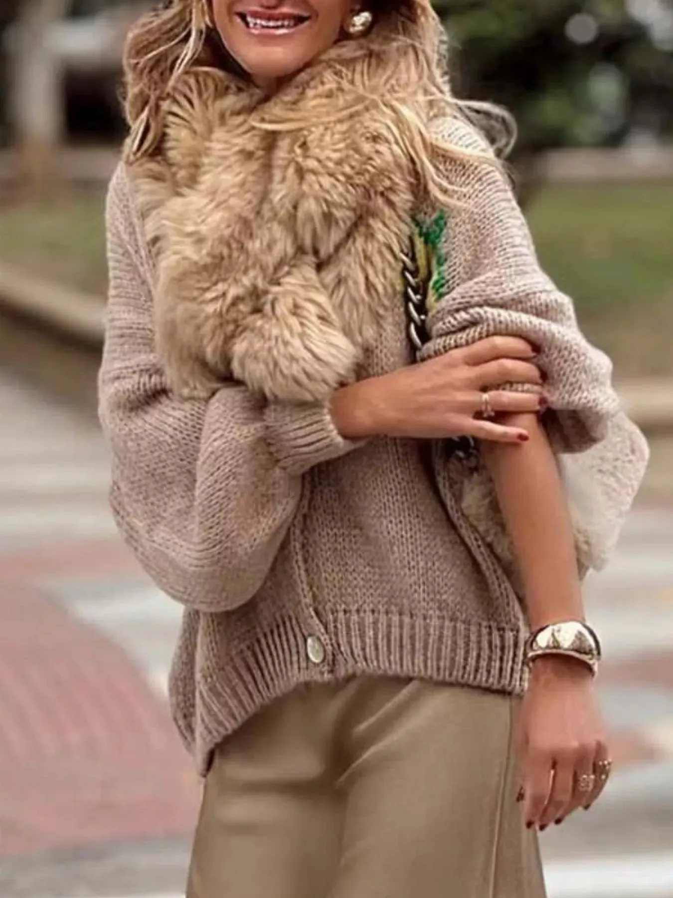 Lemon Button Up Knit Cardigan sold by Charming Charlie product image thumbnail 5