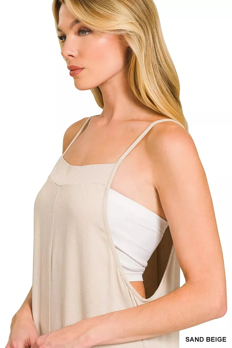 Zenana Rayon Woven Wide Leg Jumpsuit sold by Charming Charlie product image thumbnail 4