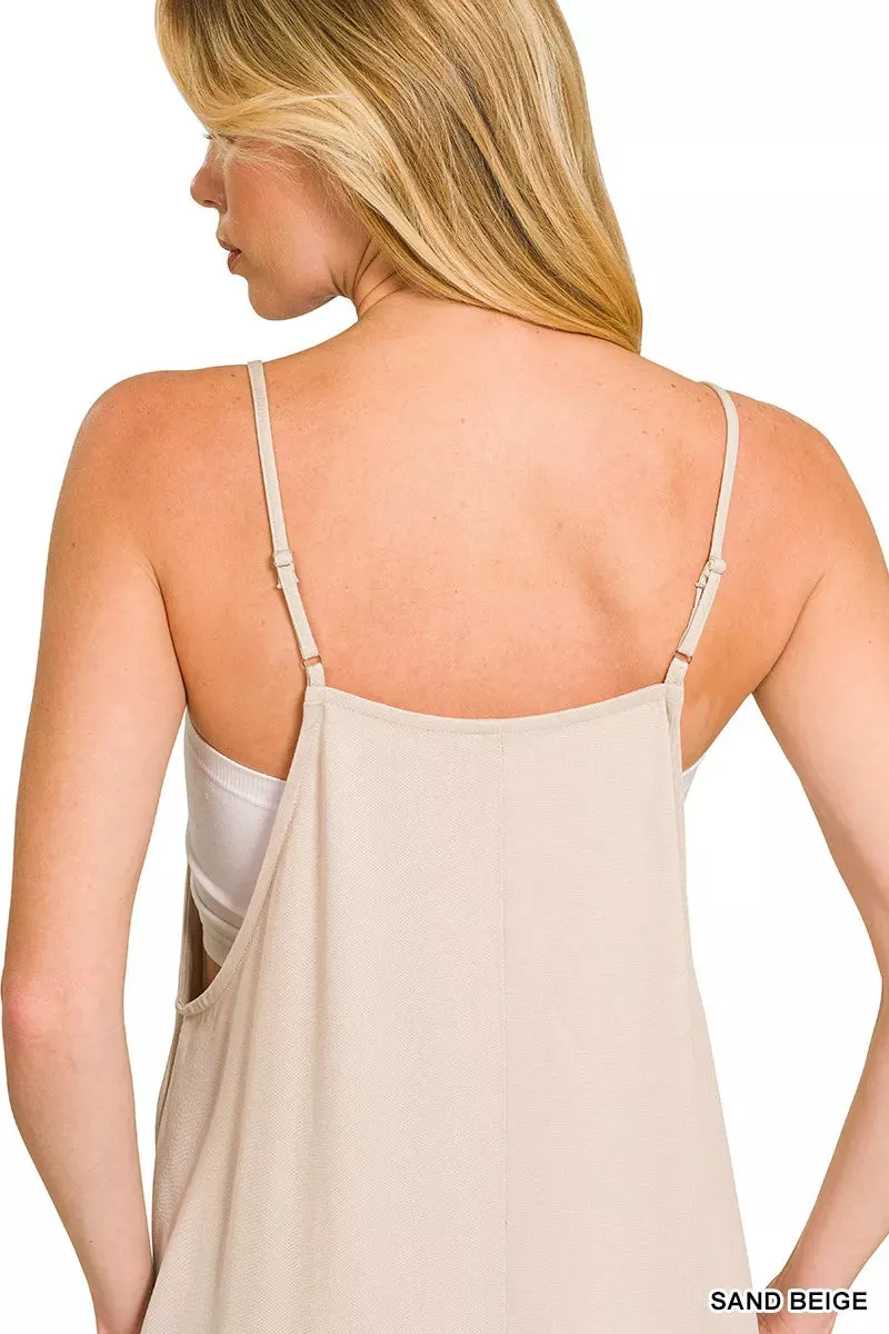 Zenana Rayon Woven Wide Leg Jumpsuit sold by Charming Charlie product image thumbnail 3