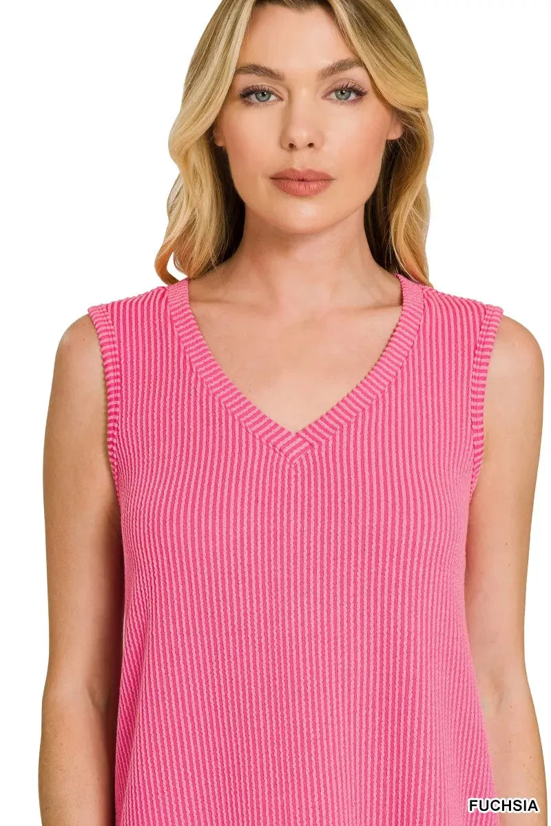 Zenana Raised Rib Sleeveless Mini Dress sold by Charming Charlie product image thumbnail 3