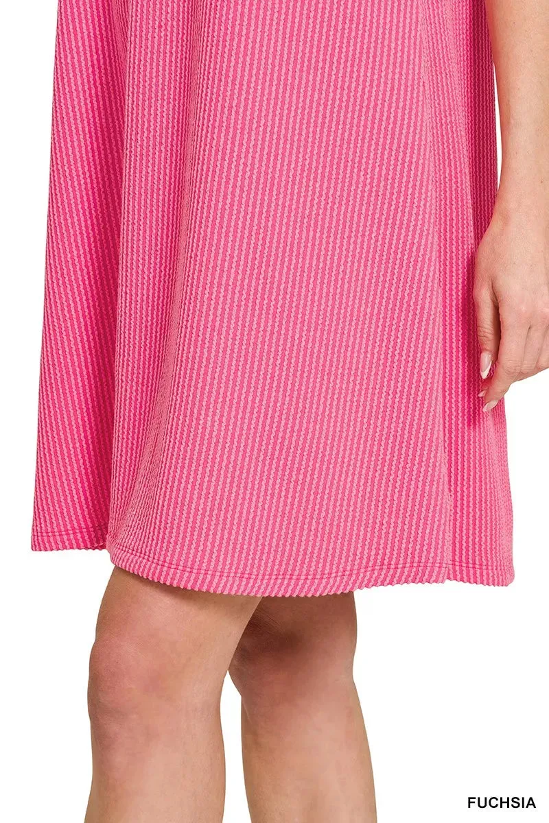 Zenana Raised Rib Sleeveless Mini Dress sold by Charming Charlie product image thumbnail 4