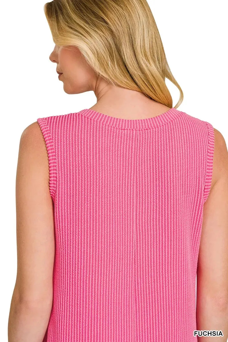 Zenana Raised Rib Sleeveless Mini Dress sold by Charming Charlie product image thumbnail 2