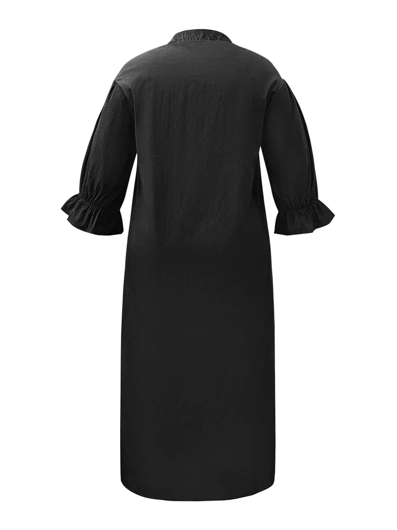 Plus Size Button Front Puff Sleeve Shirt Dress sold by Charming Charlie product image thumbnail 5