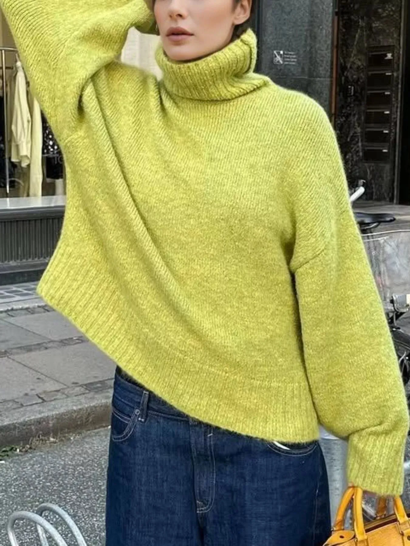 Turtleneck Knit Dropped Shoulder Sweater sold by Charming Charlie product image thumbnail 2