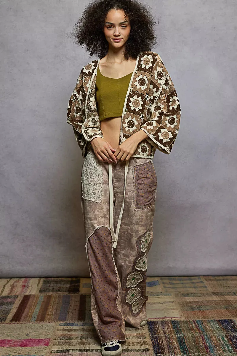 POL Open Front Cardigan with Varied Patterns sold by Charming Charlie product image thumbnail 5