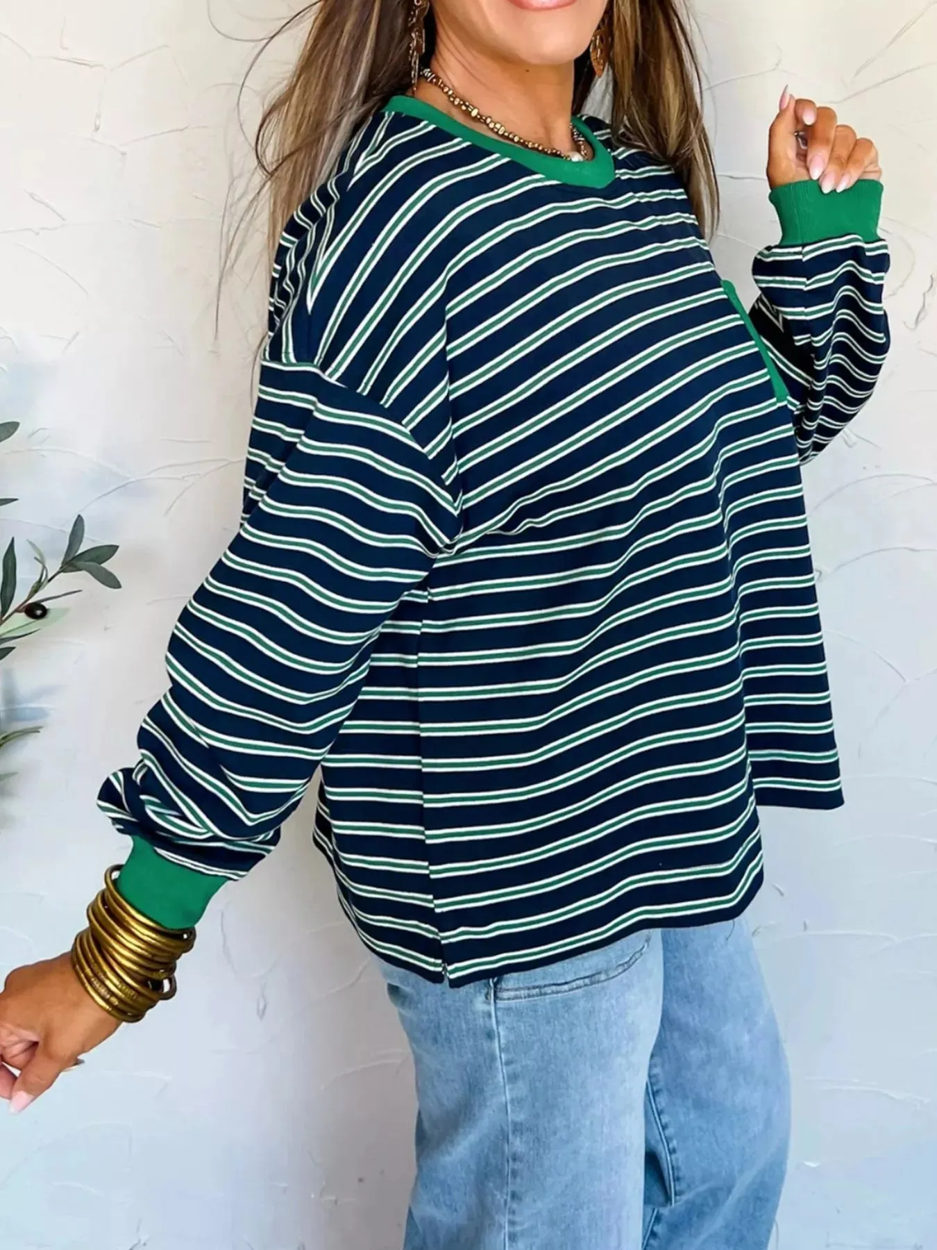 Striped Long Sleeve Top sold by Charming Charlie product image thumbnail 3