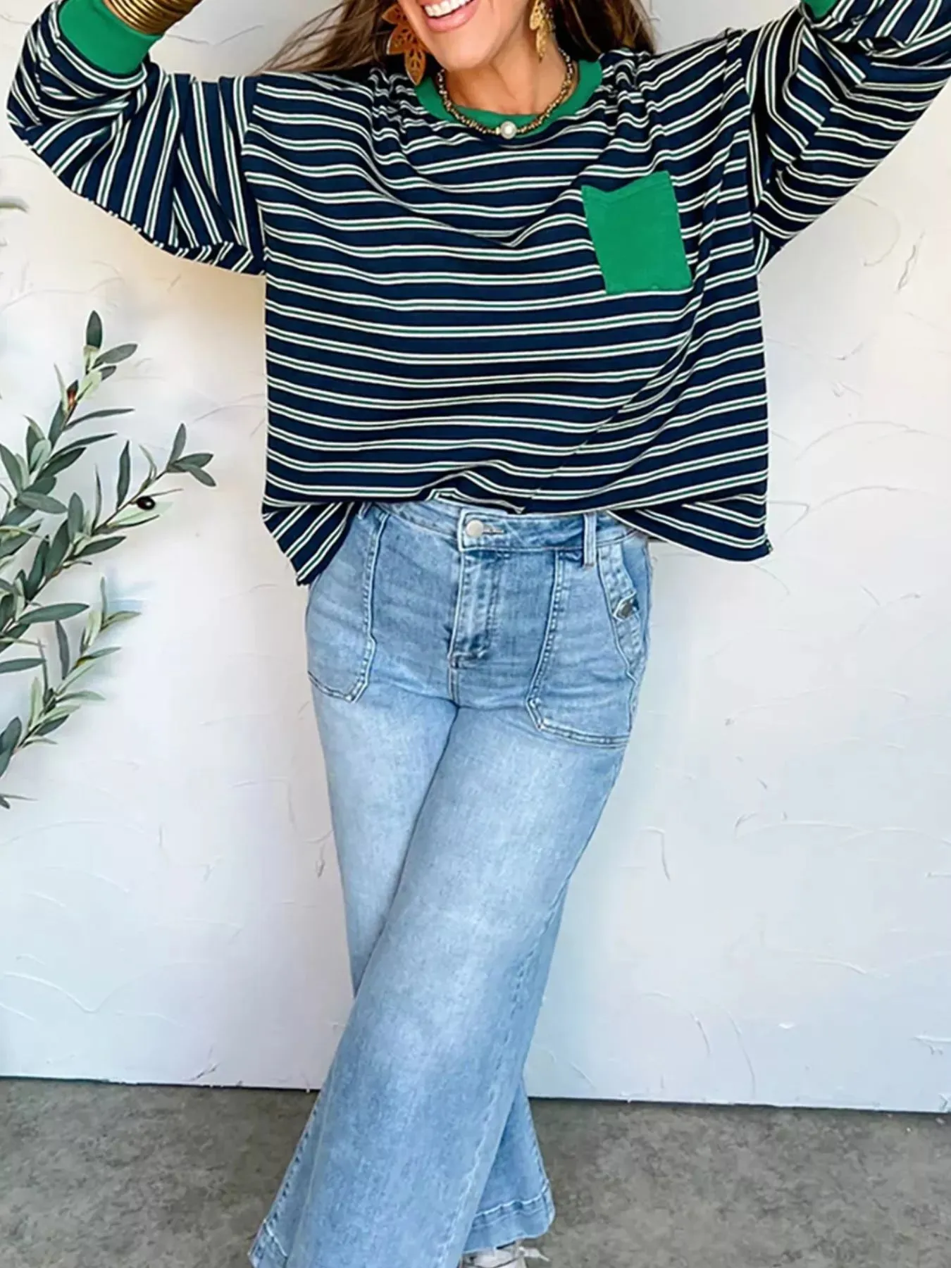 Striped Long Sleeve Top sold by Charming Charlie product image thumbnail 4