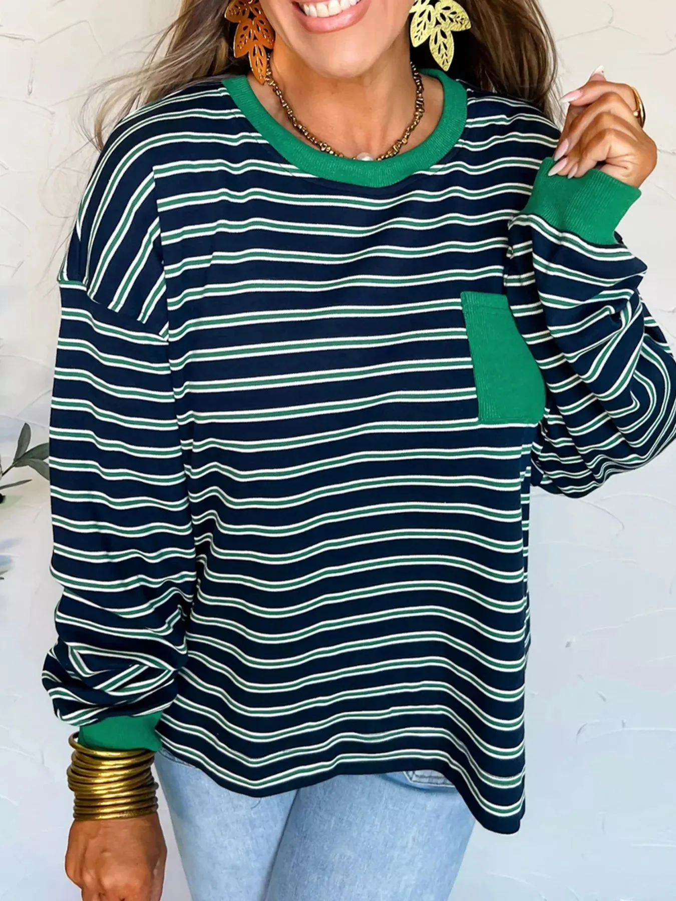 Striped Long Sleeve Top sold by Charming Charlie product image thumbnail 2