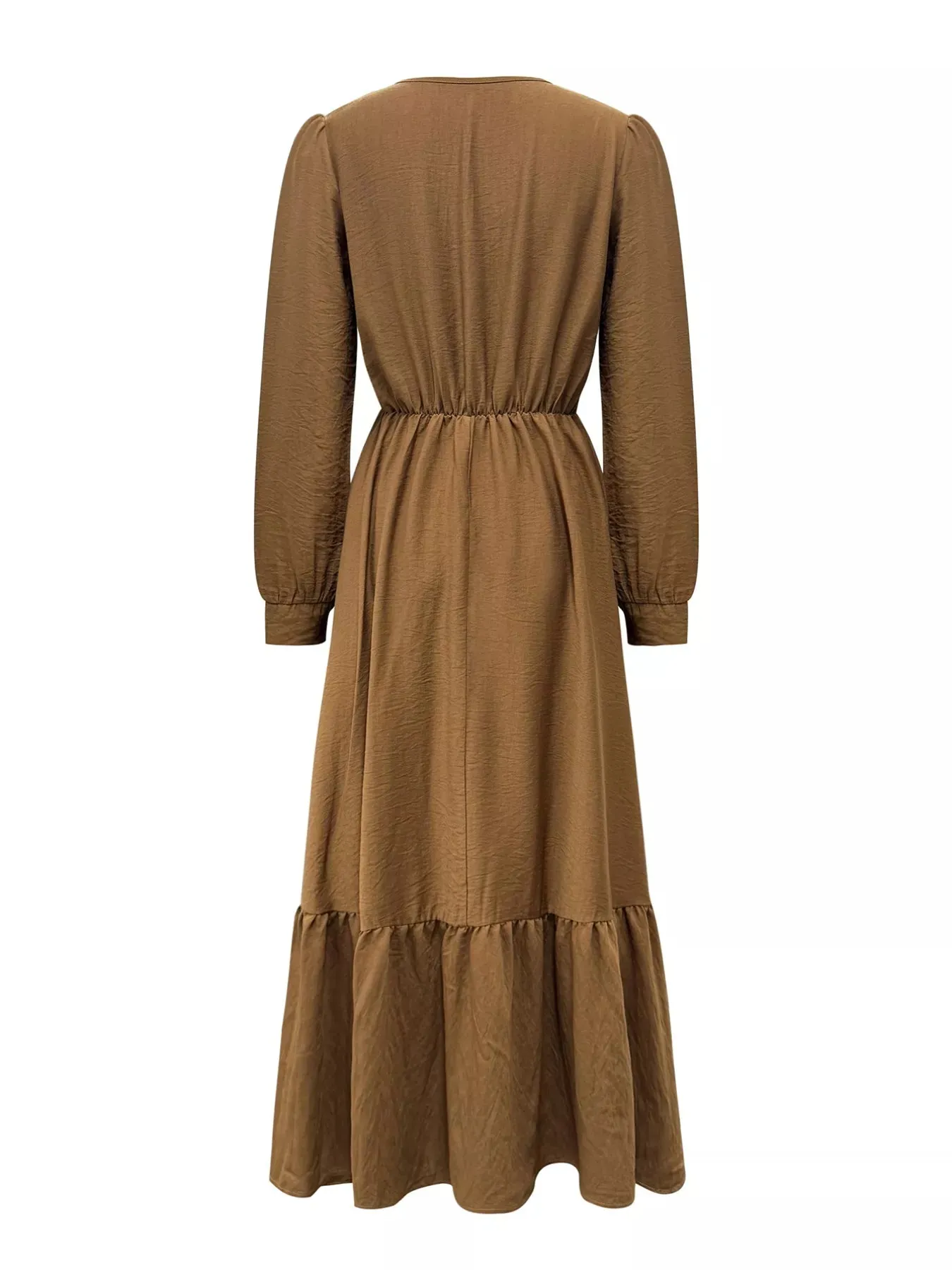 V-Neck Long Sleeve Ruffle Hem Dress sold by Charming Charlie product image thumbnail 5