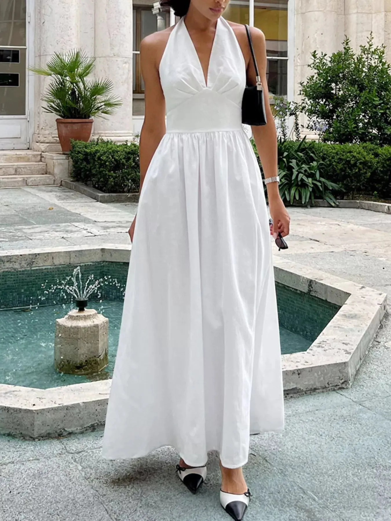 Halter Neck Flowy Maxi Dress sold by Charming Charlie product image thumbnail 3
