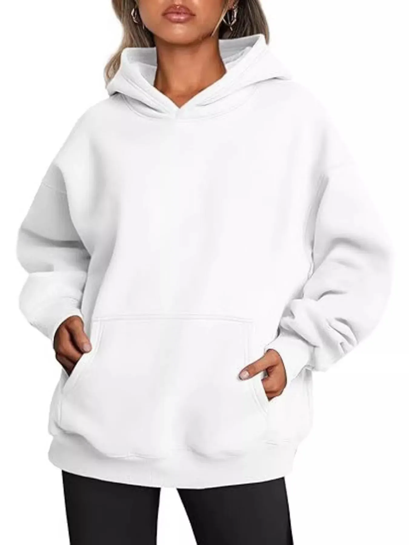 Kangaroo Pocket Long Sleeve Hoodie sold by Charming Charlie
