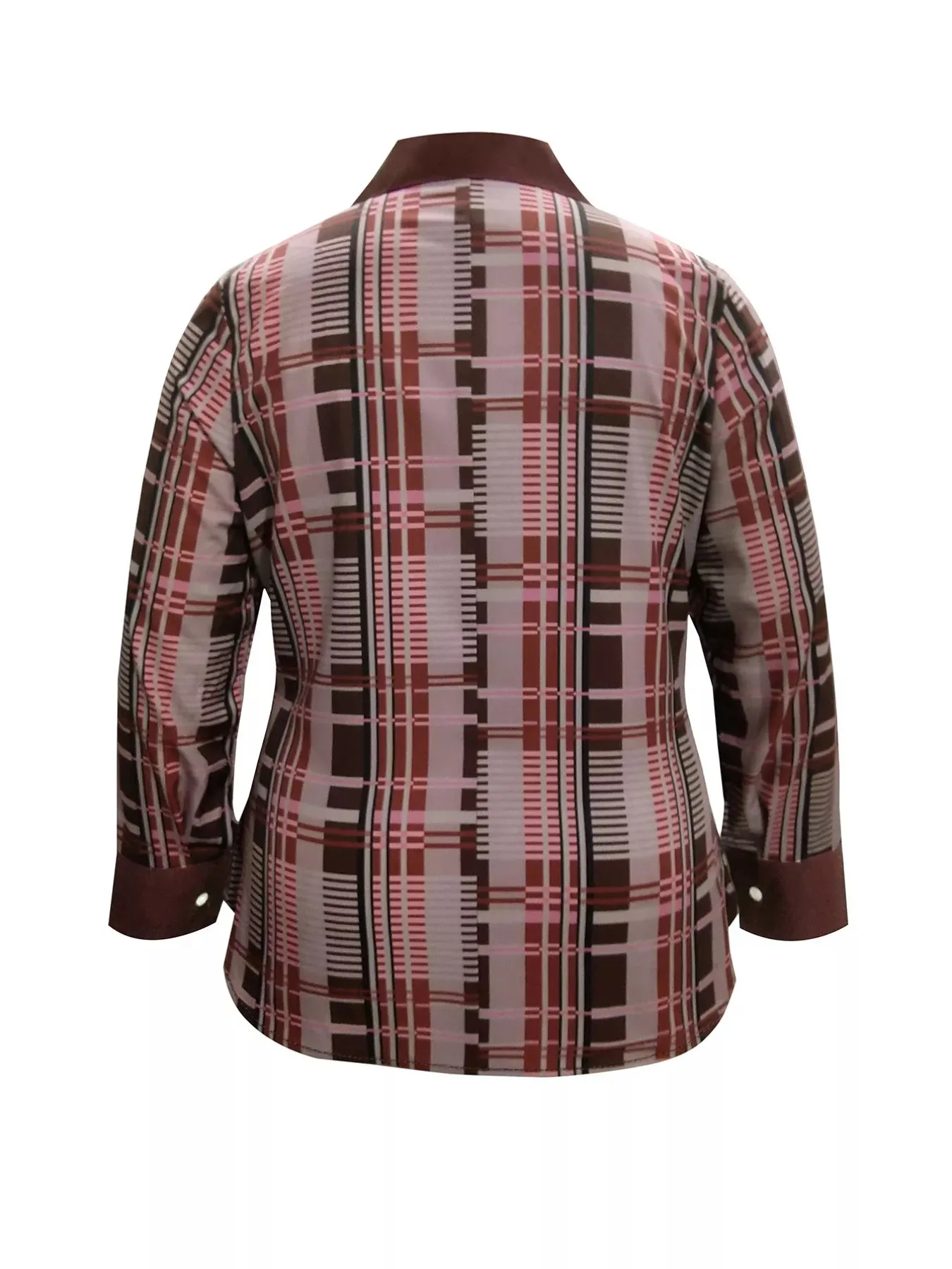 Plus Size Plaid Button-Down Shirt sold by Charming Charlie product image thumbnail 4