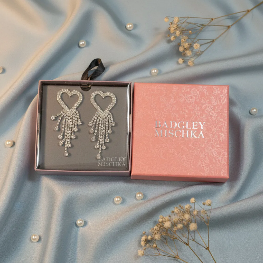 Dazzling Crystal Heart Drop Earrings sold by Charming Charlie product image thumbnail 2