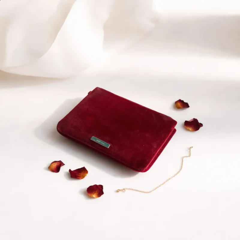 Red Velvet Cosmetic Bag / Pouch sold by Charming Charlie