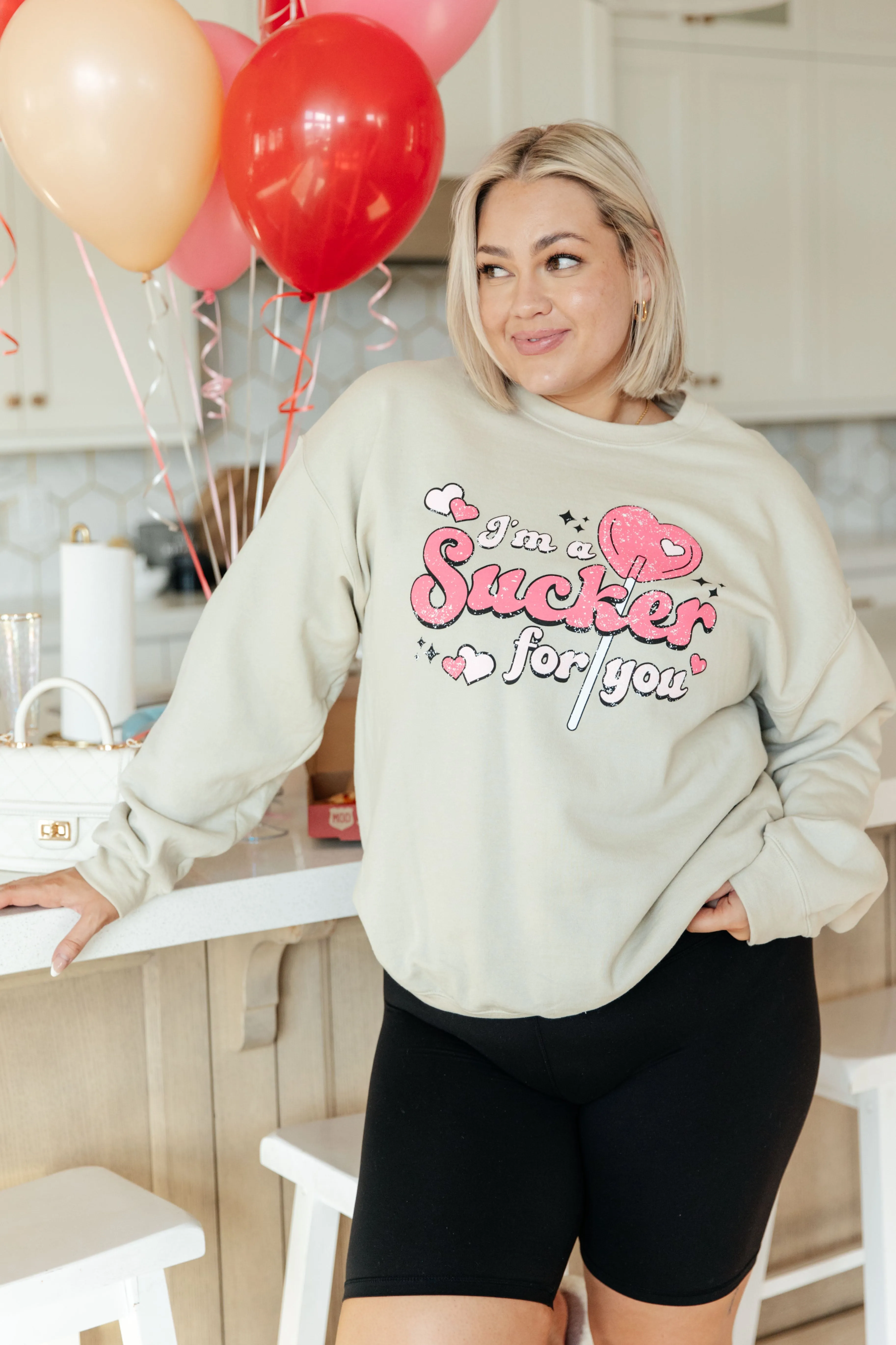 I'm A Sucker For You Valentine Pullover sold by Charming Charlie product image thumbnail 3