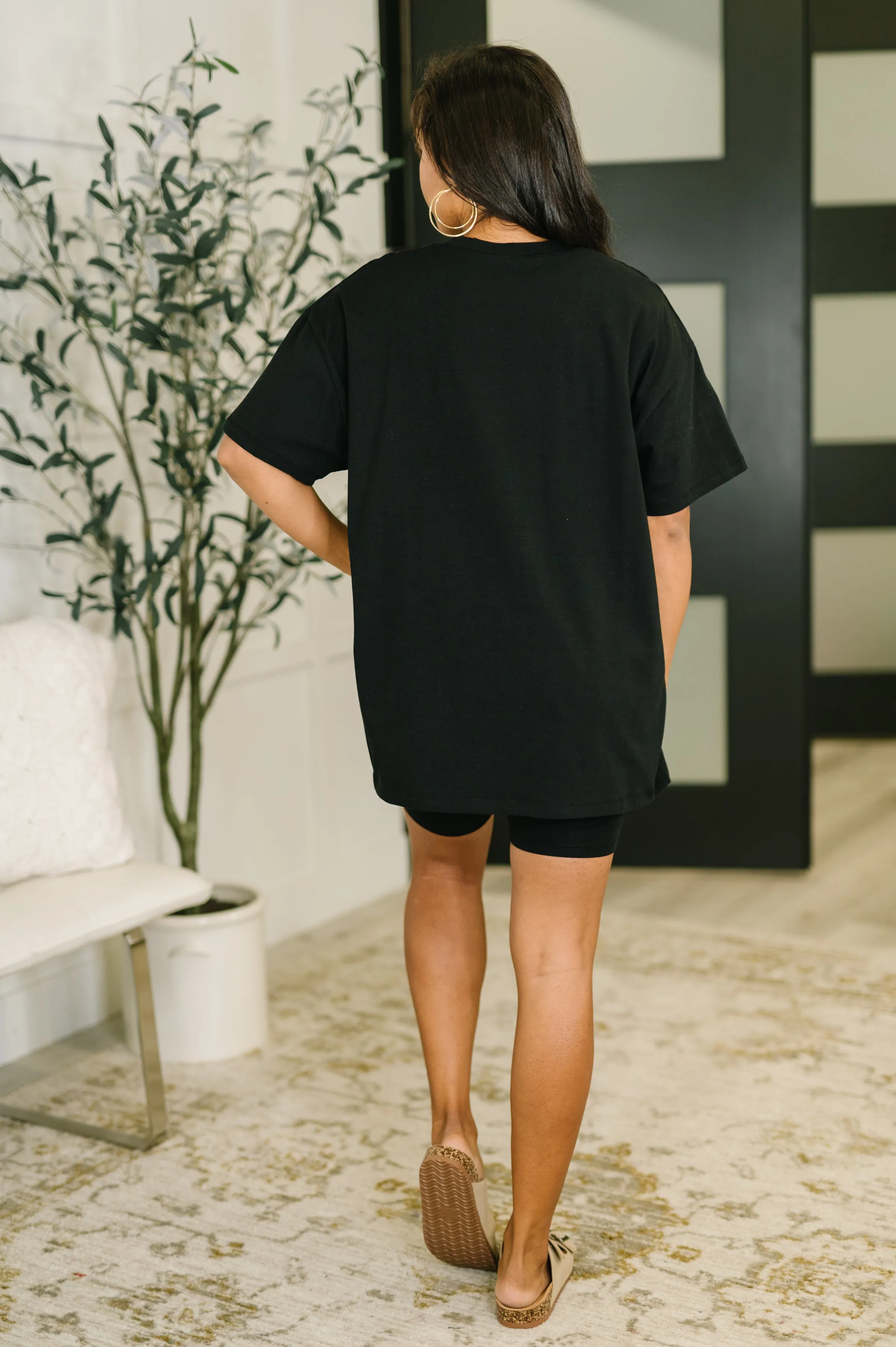 Going Far Top and Biker Short Set in Black sold by Charming Charlie product image thumbnail 4