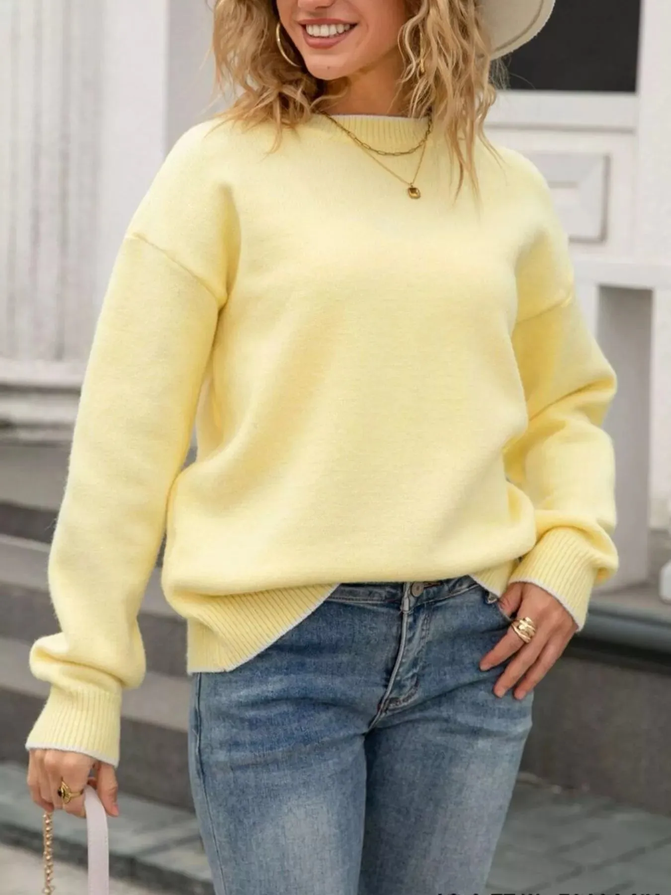 Bow-Back Round Neck Sweater sold by Charming Charlie product image thumbnail 2