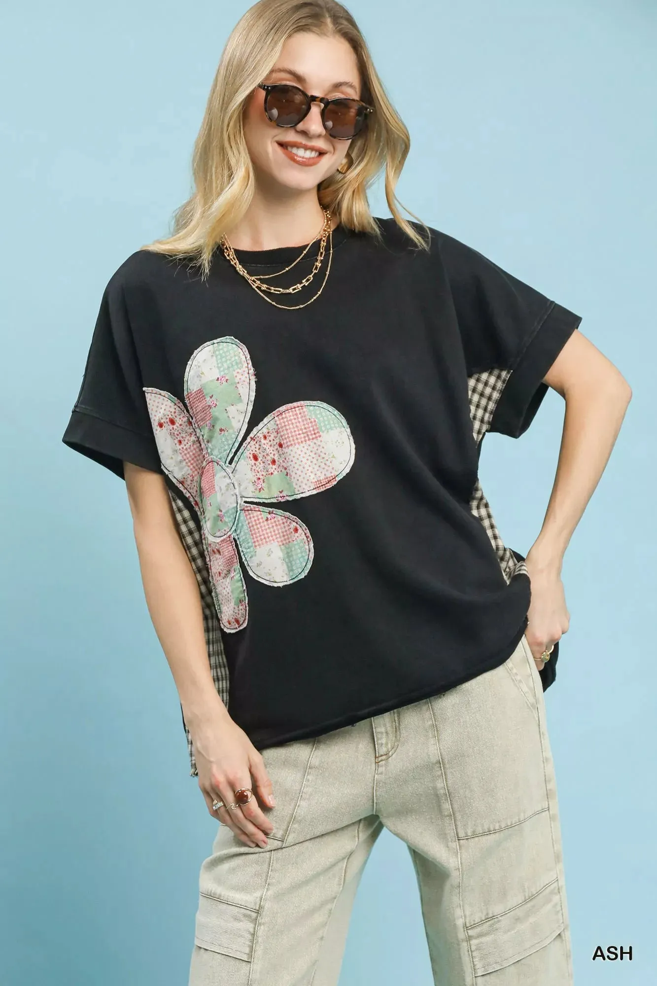 Umgee Mineral Wash French Terry Top sold by Charming Charlie product image thumbnail 3