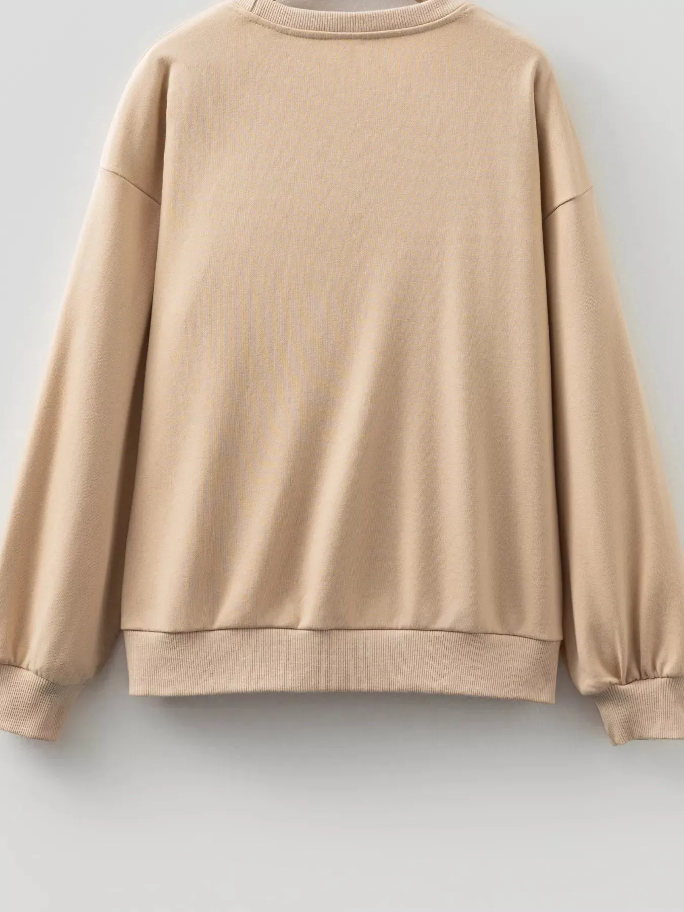 Embroidered Flower Pattern Drop Shoulder Sweatshirt sold by Charming Charlie product image thumbnail 3