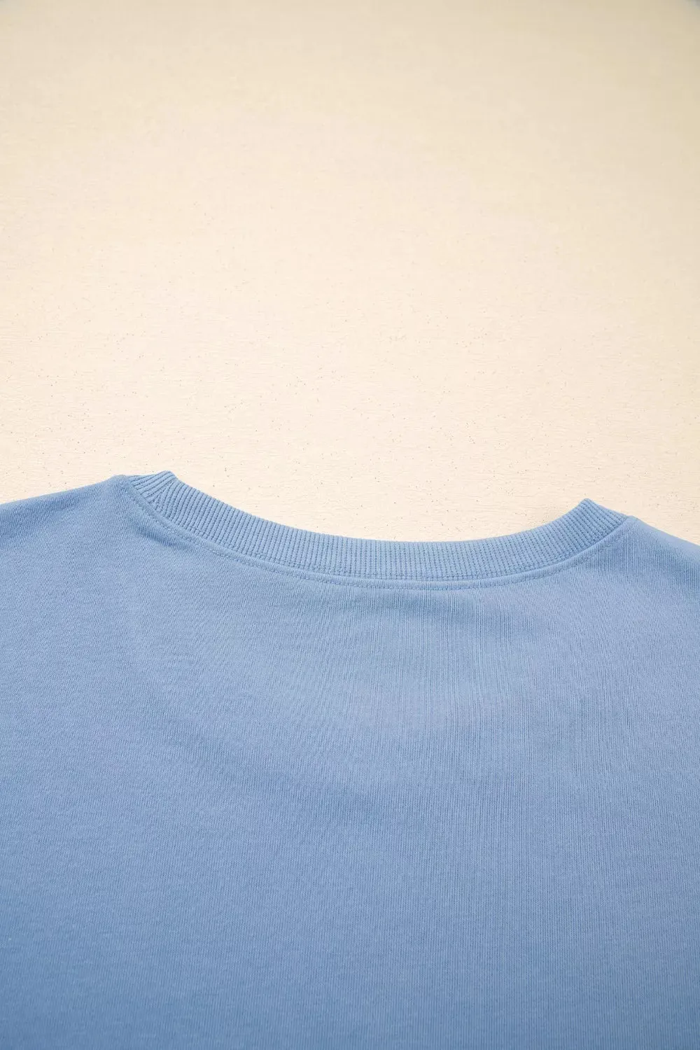 Solid Color Contrast Textured Patchwork Raw Edge 2pcs Short Set sold by Charming Charlie product image thumbnail 5