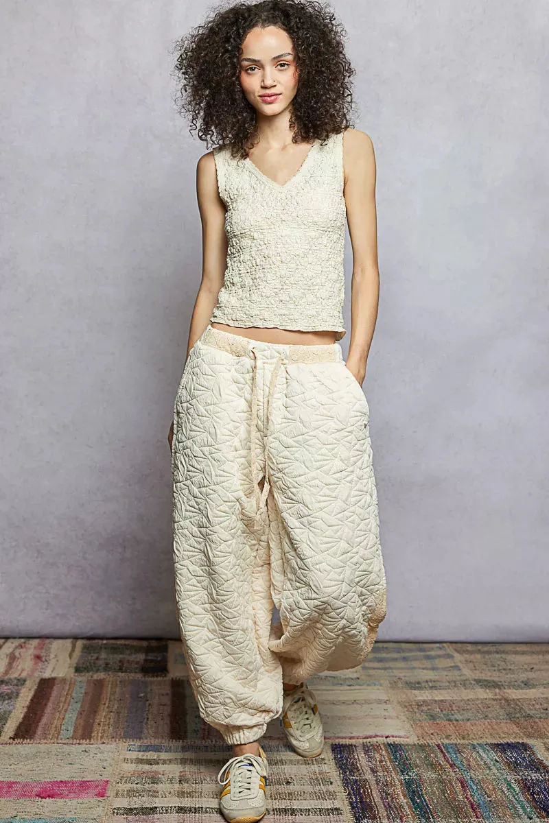 POL Textured Knit V-Neck Tank with Lace Trim sold by Charming Charlie product image thumbnail 5