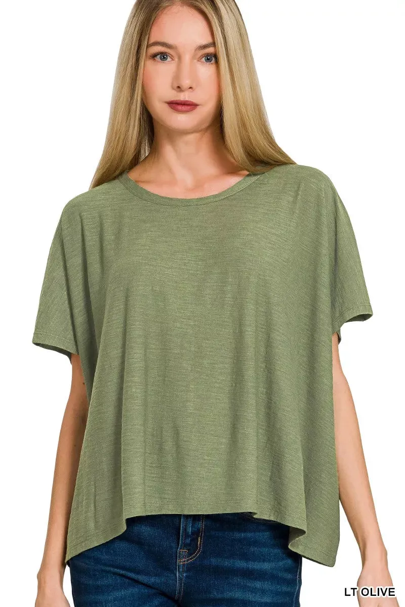 Zenana Round Neck Short Sleeve T-Shirt sold by Charming Charlie