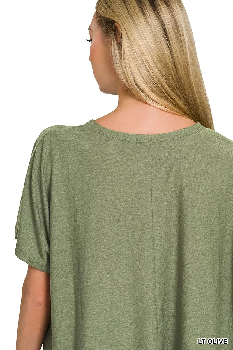 Zenana Round Neck Short Sleeve T-Shirt sold by Charming Charlie product image thumbnail 3