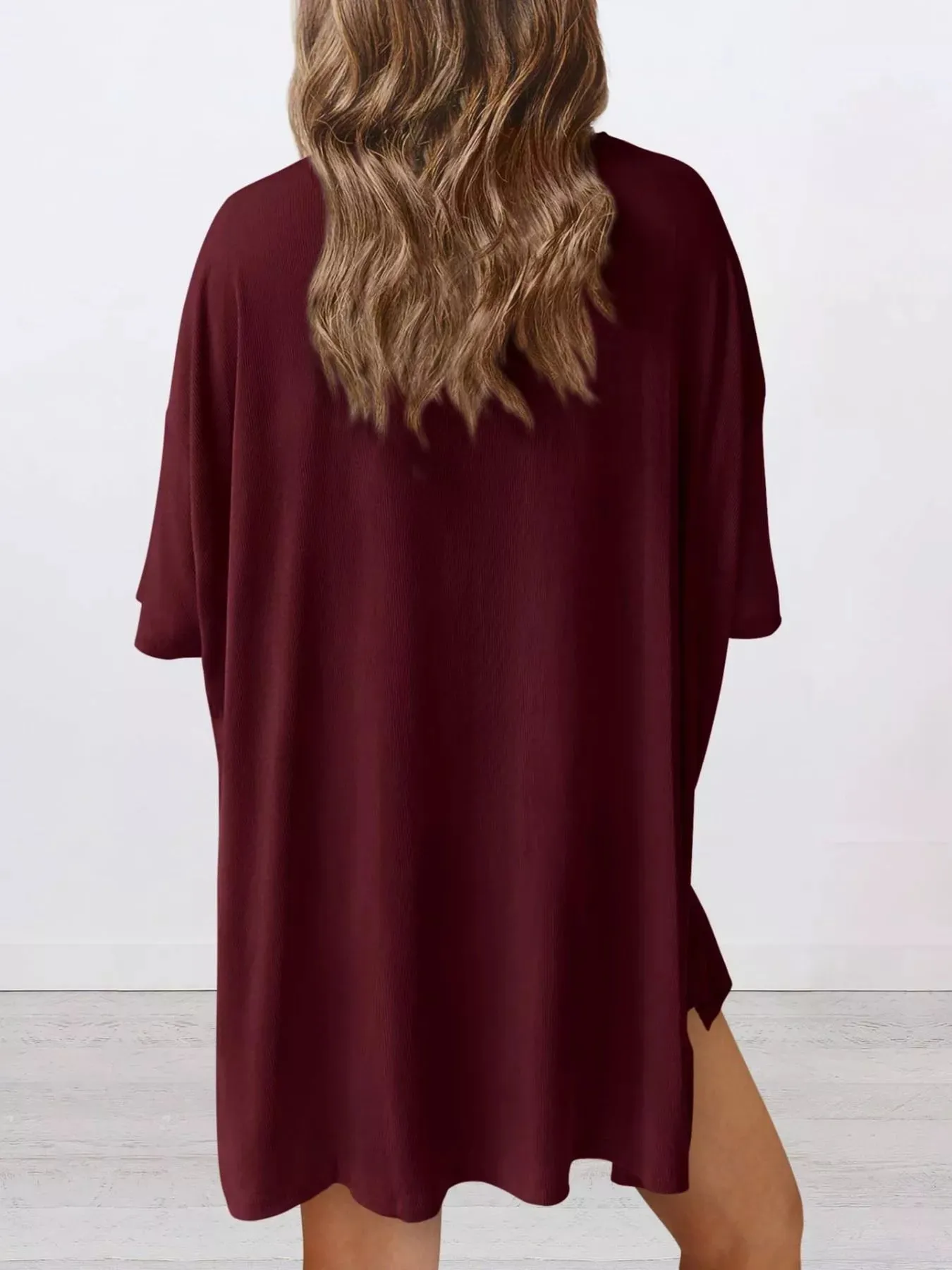 Full Size Relaxed Fit Round Neck Top and Shorts Two-Piece Set Plus Size sold by Charming Charlie product image thumbnail 3