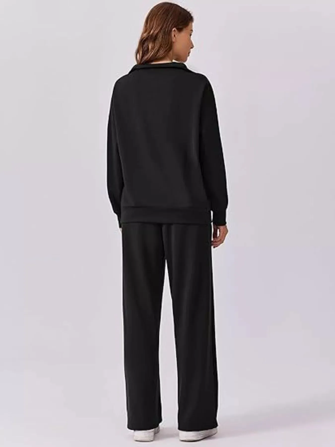 Relaxed Fit Quarter-Zip Top and Pants Set sold by Charming Charlie product image thumbnail 5