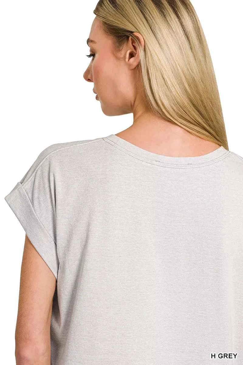 Zenana Round Neck Short Sleeve American Flag T-Shirt sold by Charming Charlie product image thumbnail 5