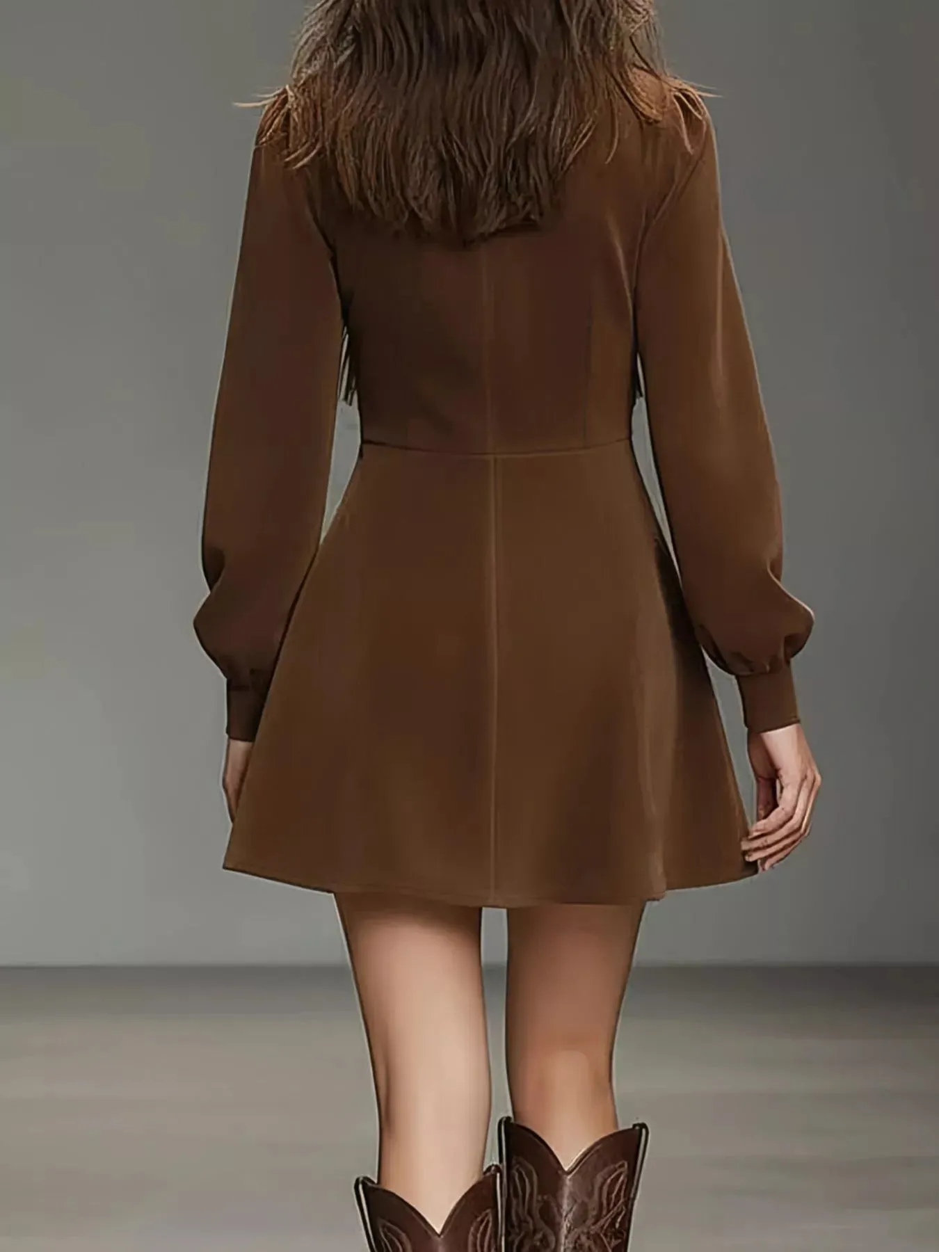 Turtleneck Long Sleeve Mini Dress sold by Charming Charlie product image thumbnail 3