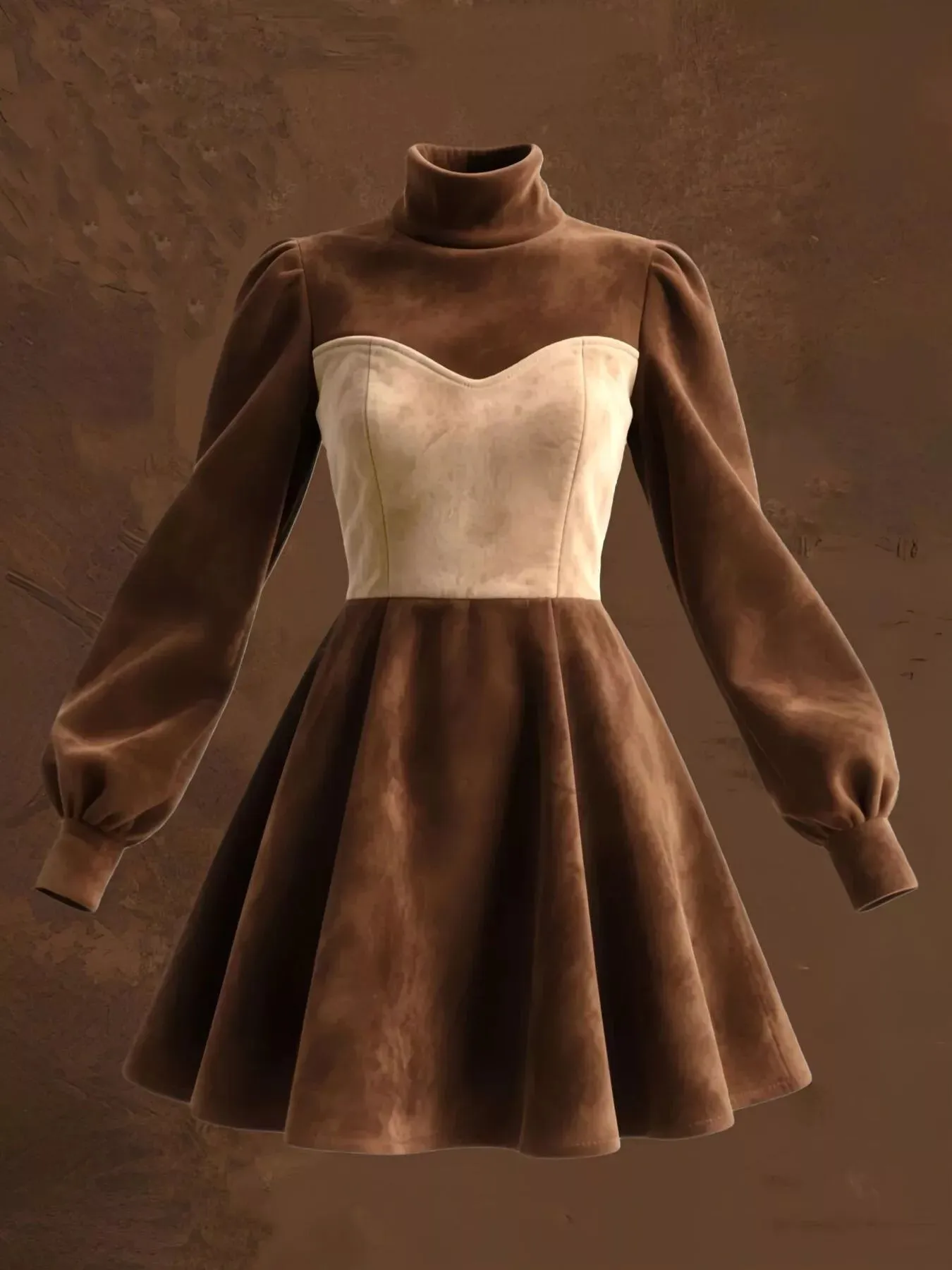 Turtleneck Long Sleeve Mini Dress sold by Charming Charlie product image thumbnail 4