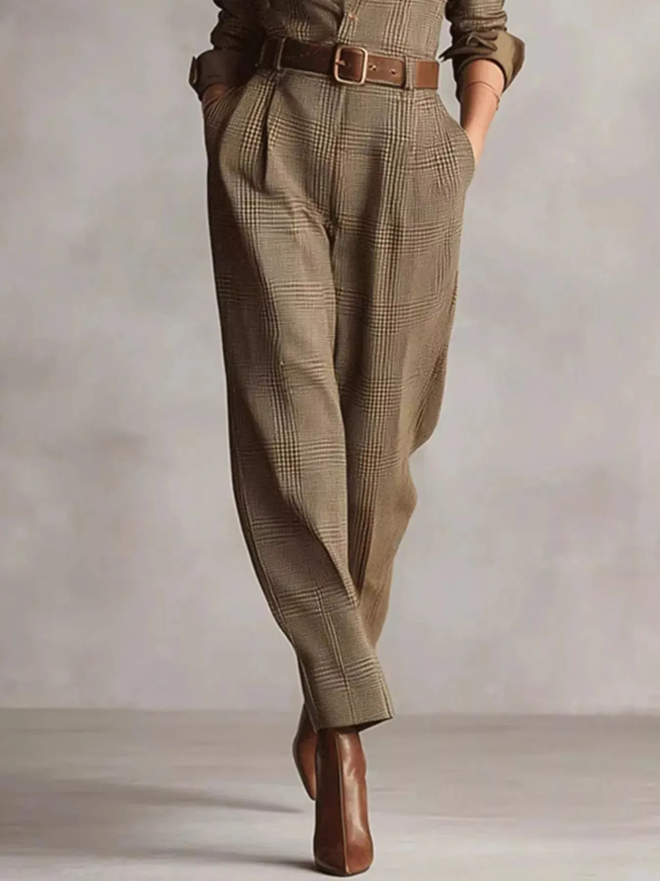 Button Front Long Sleeve Jumpsuit sold by Charming Charlie product image thumbnail 2