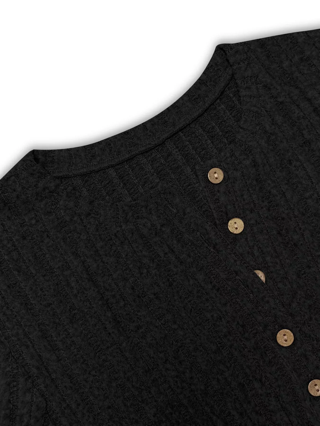 Plus Size Ribbed Knit Button-Front Top and Pants Set sold by Charming Charlie product image thumbnail 4