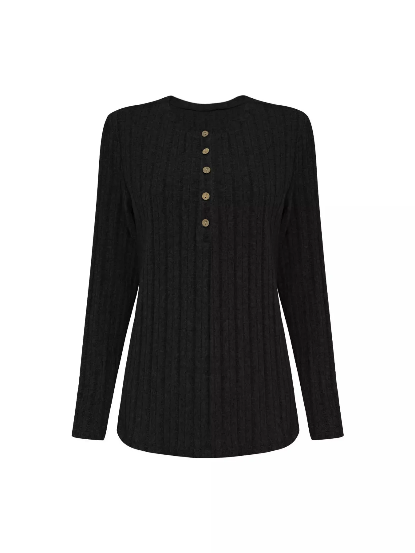 Plus Size Ribbed Knit Button-Front Top and Pants Set sold by Charming Charlie product image thumbnail 5