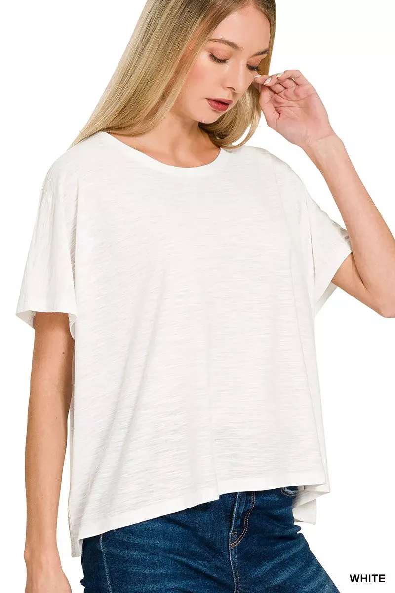 Zenana Round Neck Short Sleeve T-Shirt sold by Charming Charlie