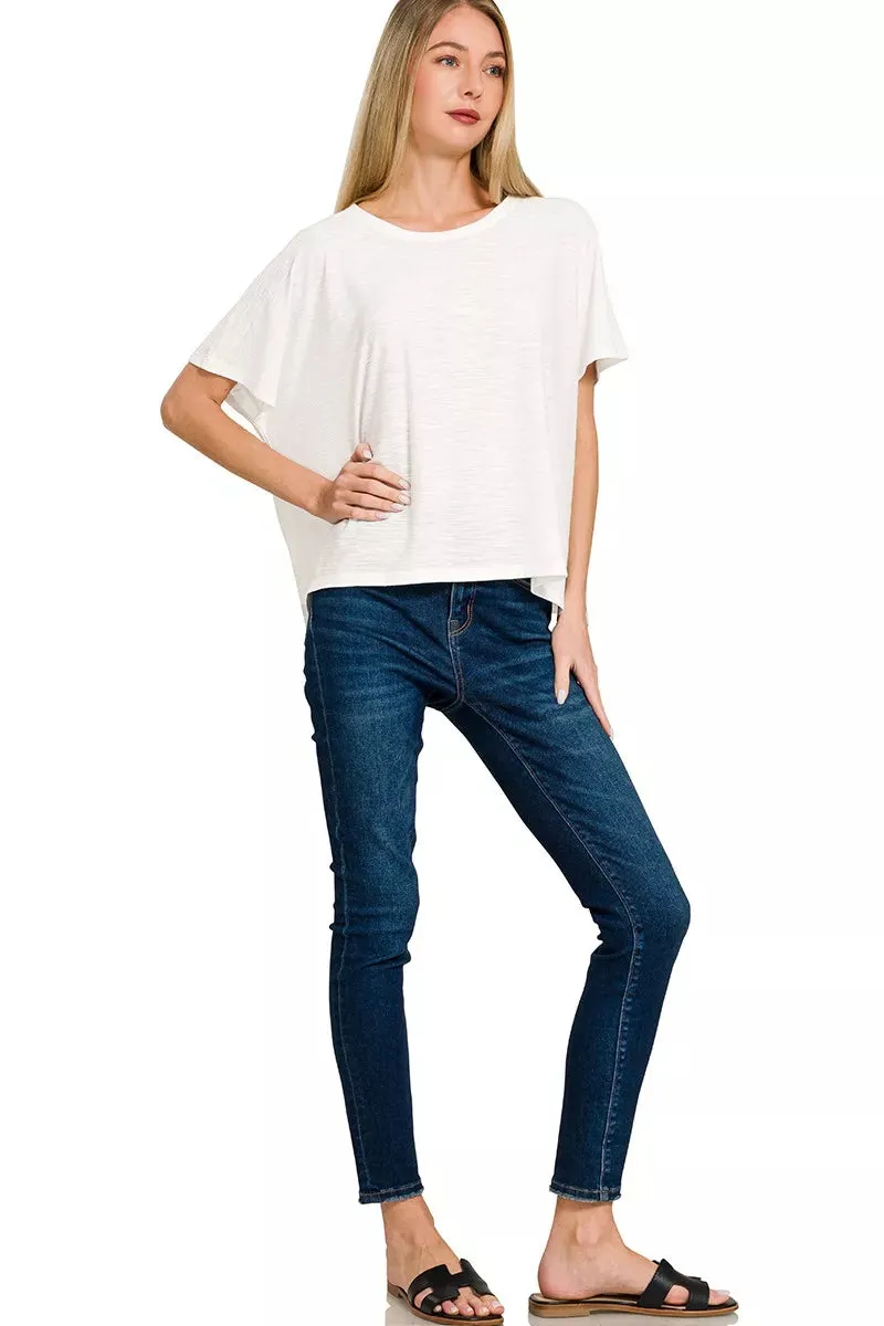 Zenana Round Neck Short Sleeve T-Shirt sold by Charming Charlie product image thumbnail 3