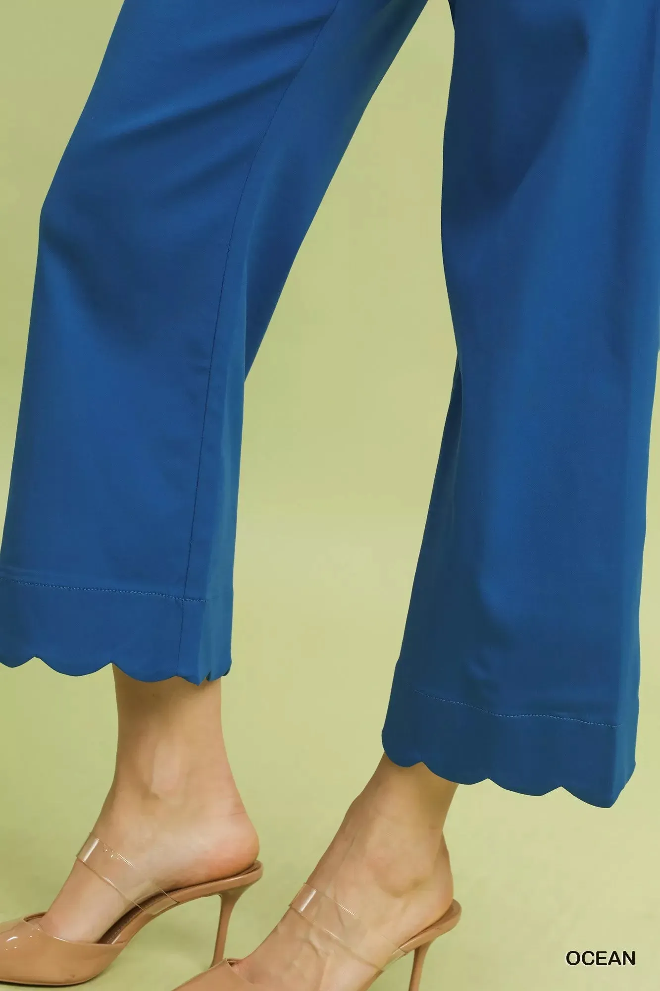 Umgee Scallop Hem Wide Leg Pants sold by Charming Charlie product image thumbnail 4