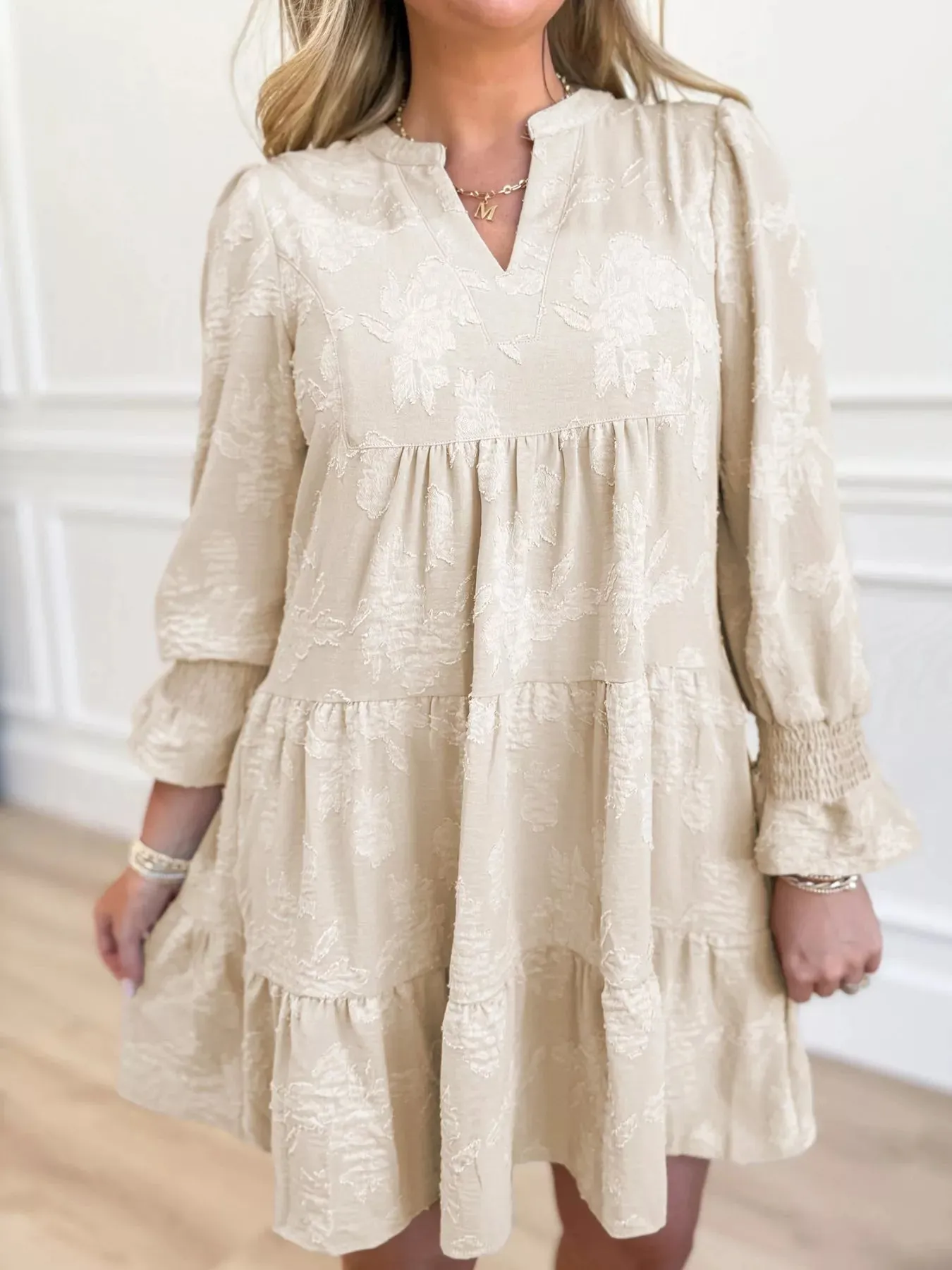 Notched Tiered Mini Dress sold by Charming Charlie product image thumbnail 3