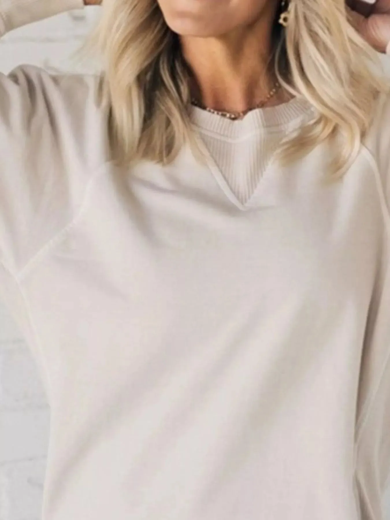 Full Size Crew Neck Raglan Sleeve Sweatshirt Plus Size sold by Charming Charlie product image thumbnail 5