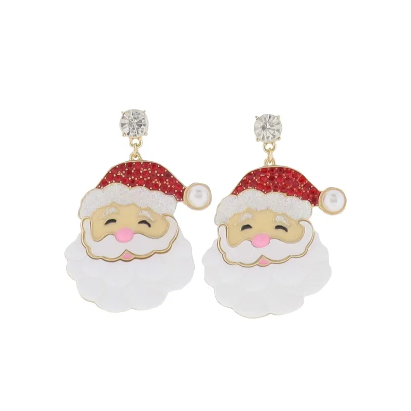 Santa Claus Earring - Red & Pink with Crystals sold by Charming Charlie