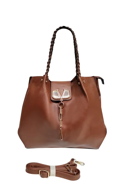 Ladies Tote Bag Fashion Hardware Decoration made by Charming Charlie