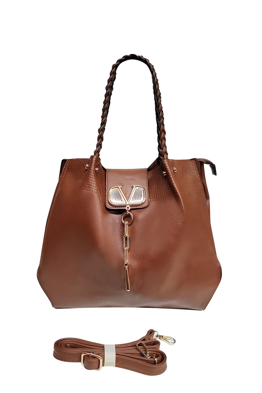 Ladies Tote Bag Fashion Hardware Decoration sold by Charming Charlie