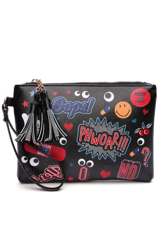 Cartoon Small Wallet with Wrist Strap sold by Charming Charlie