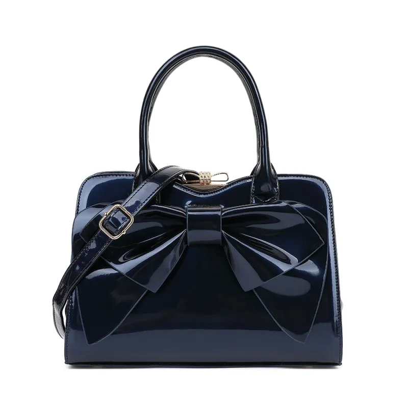 Bow Frame Satchel with Det Shld Strap sold by Charming Charlie