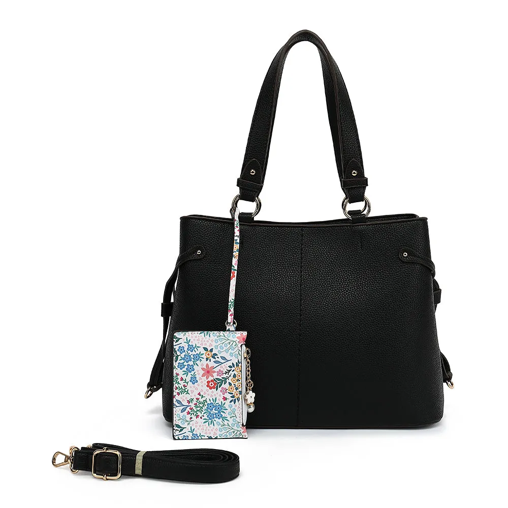 Color Block Satchel with Hang Off and Charms sold by Charming Charlie product image thumbnail 2